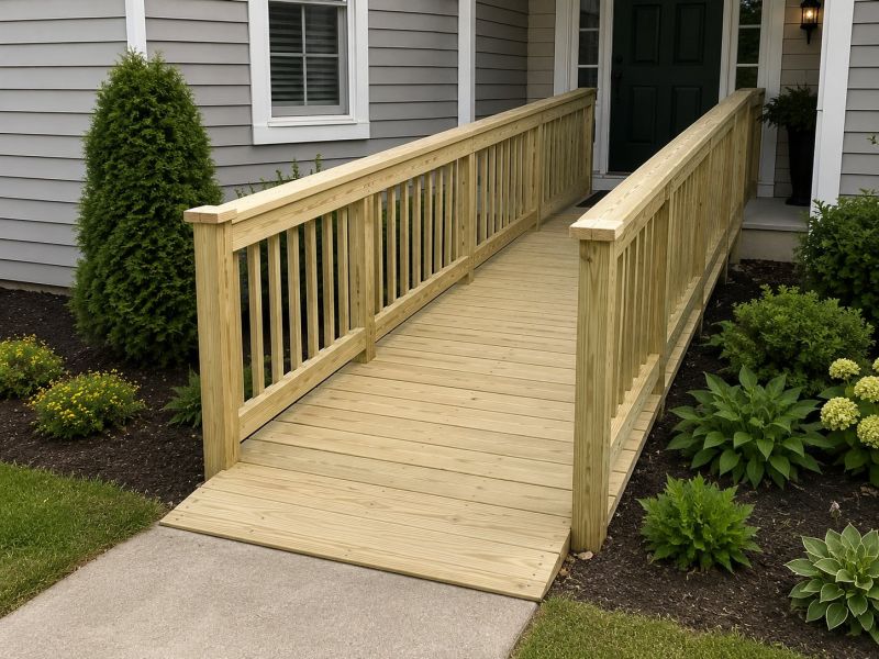 Wood Ramp Installation in Wilmington, NC